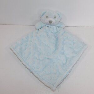 Crevent Blue White Bear Plush Nubby Popcorn Security Blanket Baby lovey Nunu